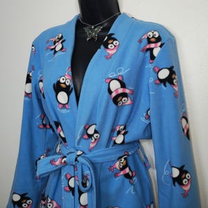 penguin dressing gown ladies Womens Cream Penguin Print Hooded Dressing Gown