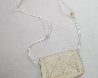 vintage 60s 70s handmade leather crossbody bag boho hippie western southwestern