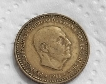 Coin 1 peseta 1966