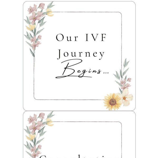 Printable IVF Milestone Cards, IVF Journey, IVF Milestones, Fertility Treatment cards, IvF Gift, Fertility Gifts, Mom to Be Gift Ideas