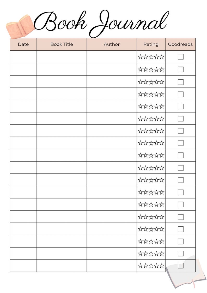 Book Reading Planner, Printable Reading Tracker, Reading Tracker ...