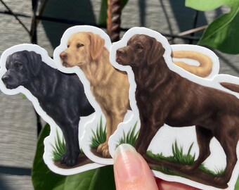 Labrador Retriever Sticker: Waterproof Vinyl Dog Sticker