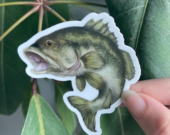 Largemouth Bass Sticker: Waterproof Vinyl