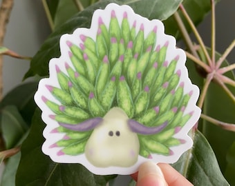 Leaf Sheep Sea Slug Sticker: Waterproof Vinyl
