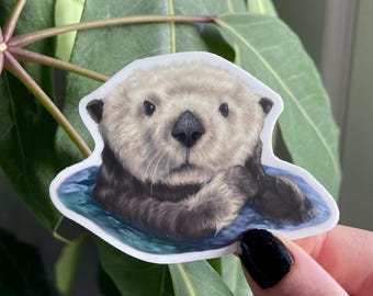 Sea Otter Sticker: Waterproof Vinyl
