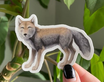 Tibetan Fox Sticker: Waterproof Vinyl Sticker