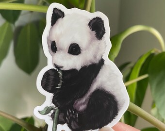 Baby Panda Vinyl Sticker | Waterproof Laptop Sticker