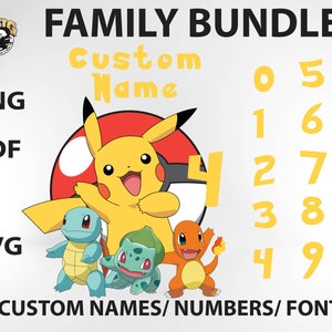 Pokemon Geburtstag Squad Shirts, Pokemon Geburtstag Shirts für Familie, Geburtstag Shirt Kind, Geburtstagsgeschenke, Anime Pikachu Shirt pokeball