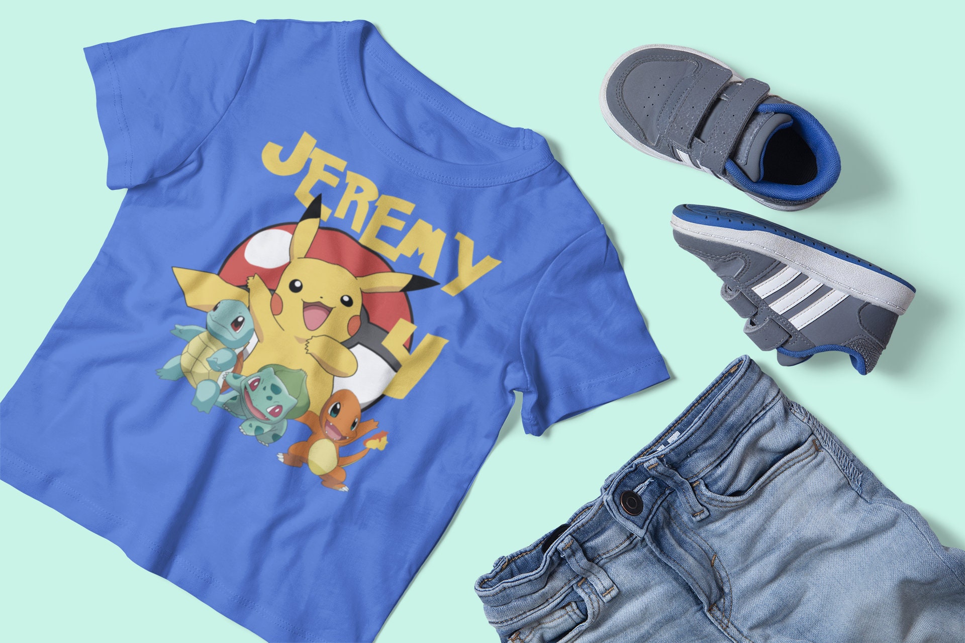 Pokemon Birthday Squad Shirts, Pokémon Matching Birthday Shirts for ...
