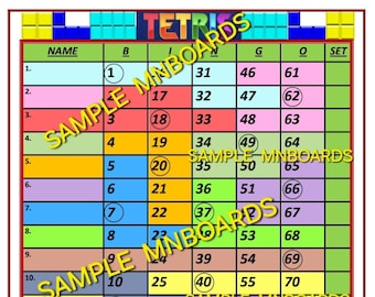 Tetris Bingo Board Game (PDF)