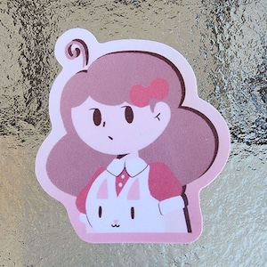 Bee&#39;s Cat Café Uniform Sticker (Bee and Puppycat Lazy in Space)