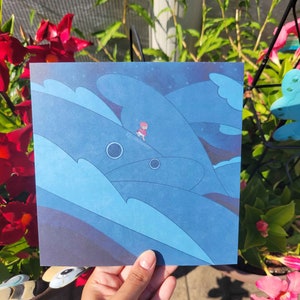 Ponyo running on water mini print (Studio Ghibli)
