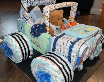 Diaper Cake Jeep - Boy/Girl Diaper Cake - Baby Gift - Baby Shower