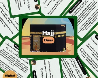 Hajj Dua Cards: Minimalist Islamic Prayer Cards (Printable PDF)