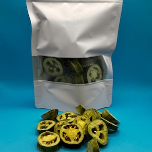 Organic no apeel freeze dried jalapeño slices