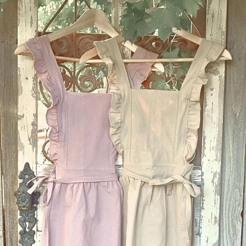 Pink Ruffle Apron - Etsy