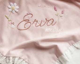 personalized embroidered baby blanket