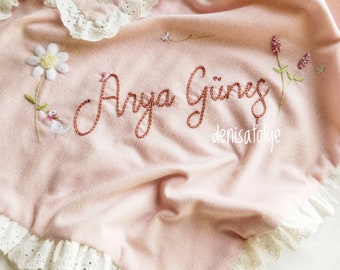 personalized embroidered baby blanket