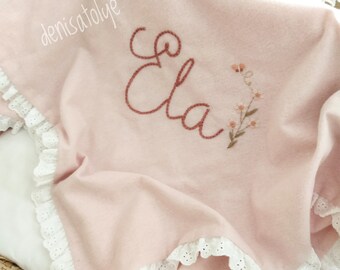 personalized embroidered baby blanket