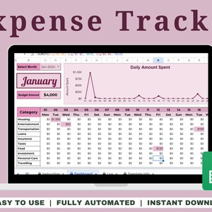 Googlesheet Monthly Expense Tracker Template | Google Sheets Budget Planner Template Finance Tracker Budget Spreadsheet Expense Tracker