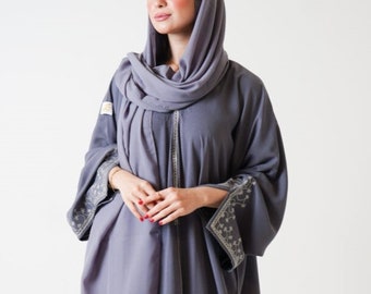 FLORAL - Abaya with head scarf