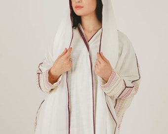 TETRIS RED - Abaya with head scarf