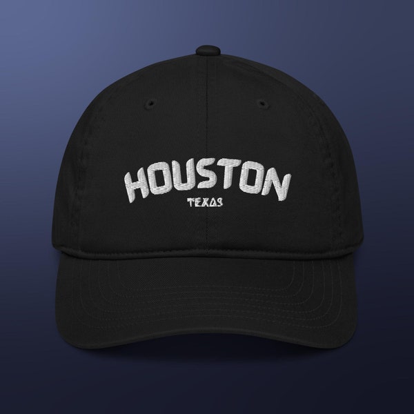 Houston Texas embroidered organic dad hat