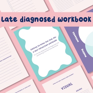 Late Diagnosed Workbook, Autistic Worksheet, Neurodivergent Affirming, Self Care, Journal Prompts, Adult With Autism, ADHD, AUDHD