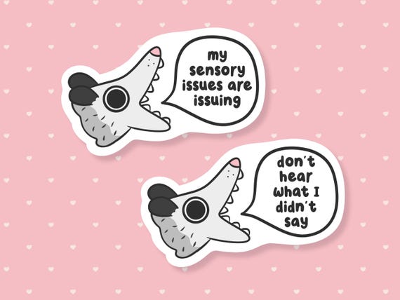 Neurodivergent Screaming Opossum Sticker, Funny Meme Sticker, Cute Waterproof Sticker, Sarcastic Humor, Snarky Gifts Under 5, Autism ADHD
