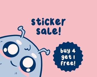 Buy 4 Get 1 Free Kaybowzie Sticker Bundle, Unhinged Sticker Sale, Cute Waterproof Sticker, Weird Gifts For Teen, Silly Chaotic Animals,