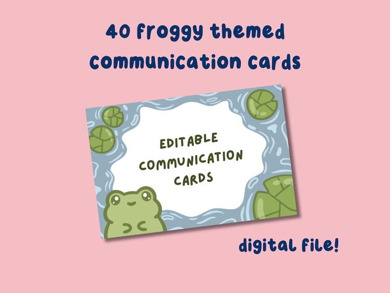 Frog Themed Printable Communication Cards, Non-verbal Communication ...