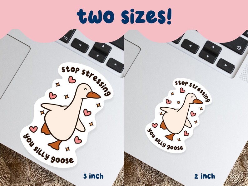Silly Goose Sticker, Funny Meme Sticker, Cute Waterproof Sticker, Neurodivergent Sticker, Mental Health Sticker, Animal Stickers, Anxiety image 2