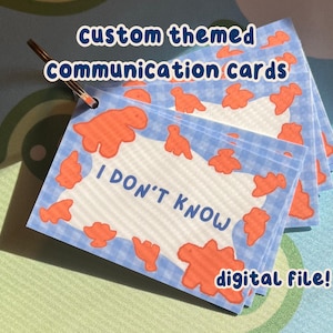 AANGEPASTE afdrukbare communicatiekaarten, non-verbale communicatie, neurodivergente hulpmiddelen, autisme, ADHD, semi-verbaal, communicatiehulpmiddel volwassene
