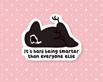 Smart & Sad Crow Sticker, Funny Meme Sticker, Cute Waterproof Sticker, Relatable Sticker, Sarcastic Humor, Animal Stickers, Snarky Gifts