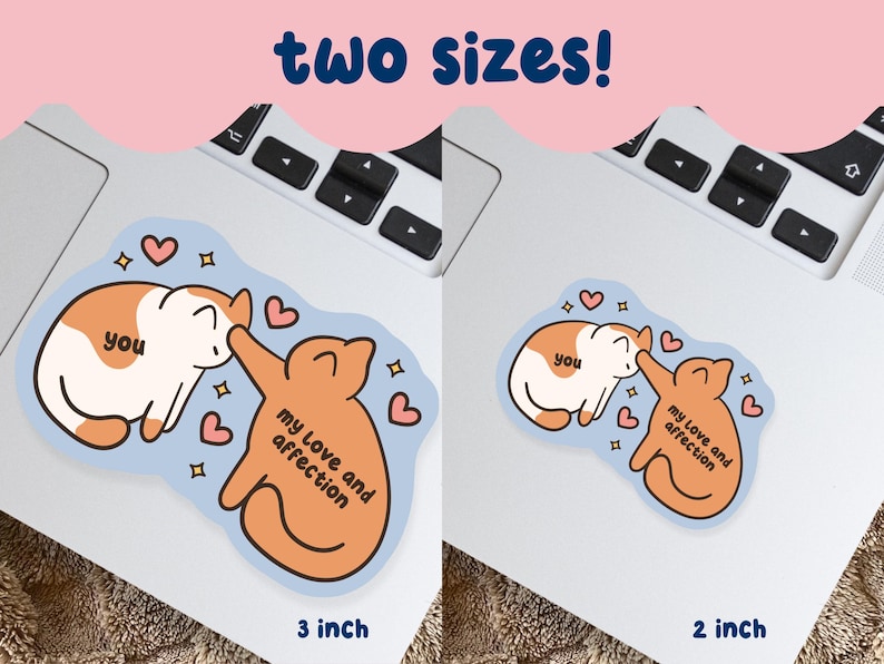 Cute Cat Meme Sticker, Wholesome Meme Sticker, Cute Waterproof Sticker, Funny Sticker, Laptop Water Bottle Sticker, Animal Stickers image 2
