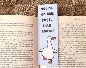 Silly Goose Bookmark, Gift for Reader, Book Lover, Cute Bookish Merch, Page Marker, Funny Meme Bookmark, Book Club Gift, Bookish Booktok