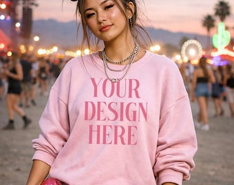 Rosa 18000 Gildan 1800 Mock-Up 18000 Rosa Schlichtes Sweatshirt Inhaltserstellung Etsy Listing Rosa Gildan Editions Branding