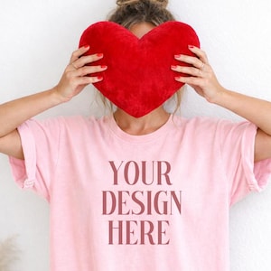 Valentine Shirt Model Mockup Blossom 1717 Mockup Blank Comfort Colors Content Creation Clothing Mockups Pinterest Mockup Blank T Shirt