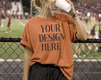 CC 1717 Mockup Comfort Colors 1717 Yam Mockup Blank T Shirt Fall Shirt Mockup Clothing Mockups Football Shirt Mockup Fall Sports Mockup