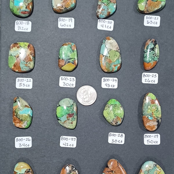 Natural Turquoise / Gaspeite Cabs Cabochon choose size  0.75 per ct