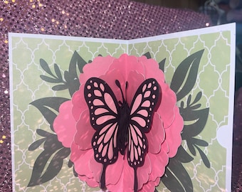 Carte symbolique papillon avec enveloppe