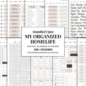 850+ digitala planeringsklistermärken för hemhantering | Digitala planeringswidgets | Sysslor, ekonomi, lagerhantering | Goodnotes för hushålls-iPad