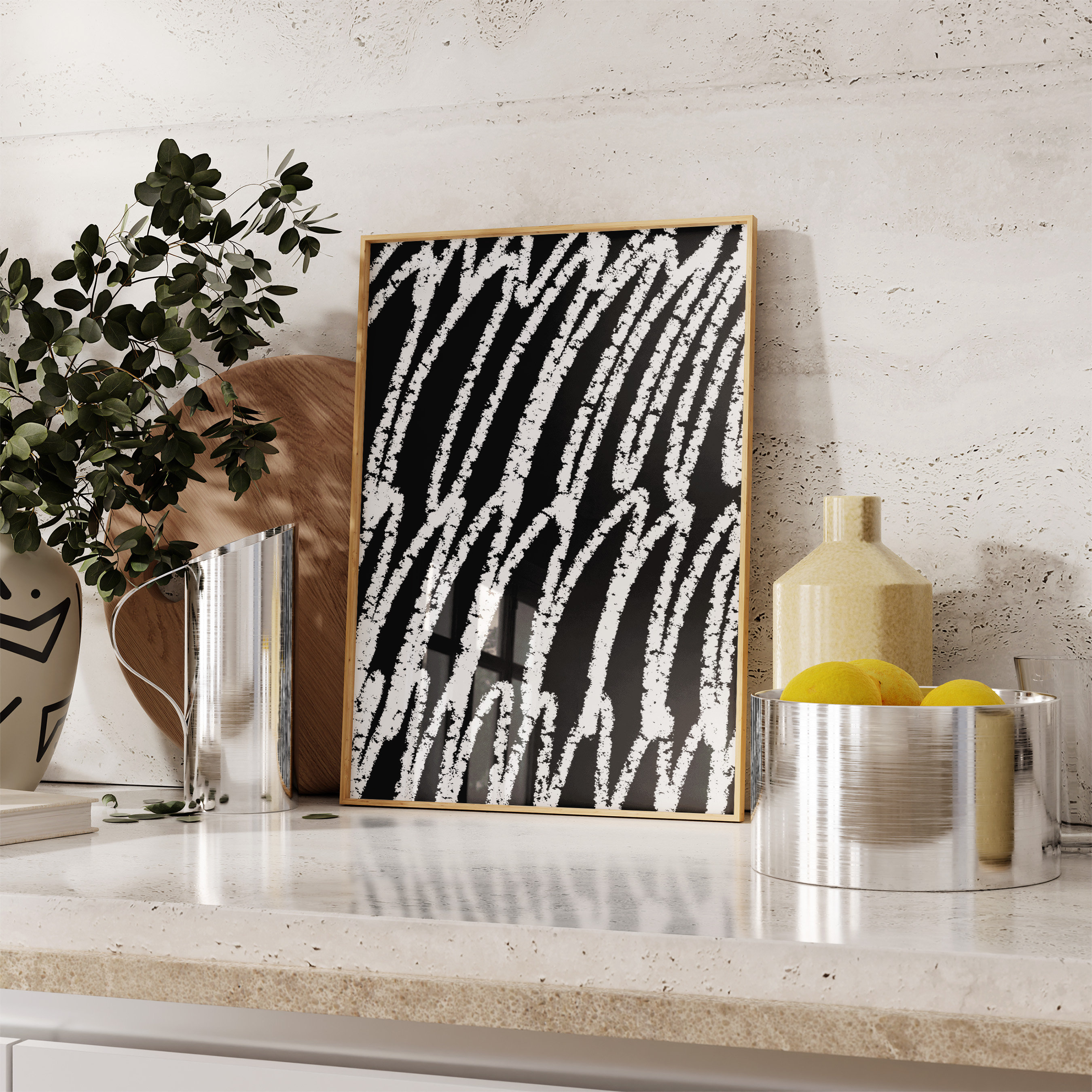 Modern Black Set of 3 Art Prints | Mid Century Modern| Printable Wall ...