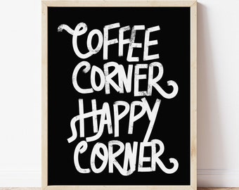 Funny Coffee Quote Print | Coffee Poster | Coffee Bar Decor | Wall Art | Kitchen Art Print | Instant Download | Digital Print | Wall Sayings