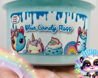 Blue Cotton Candy scented unicorn slime by Ollipopslime - 8oz. slime *Ready to ship!* Sensory slime for anxiety, ADHD, autism & stress