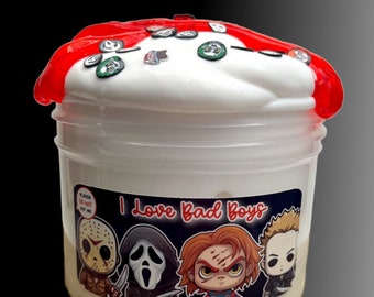 Horror slime 'I Love Bad Boys' by Ollipopslime - 8 ounces slay slime **Ready to ship!** Sensory slime for anxiety, ADHD, autism & stress