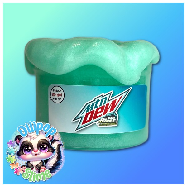 Mt. Dew Baja Blast scented slime - Ollipopslime - 8oz. **Ready to ship!** Sensory slime for anxiety, ADHD, autism & stress