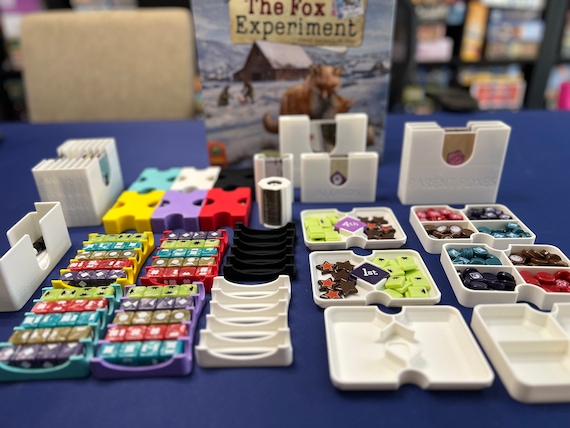 The Fox Experiment Board Game Insert: Storage & Organization - Base Game + 5-6 Player Expansion