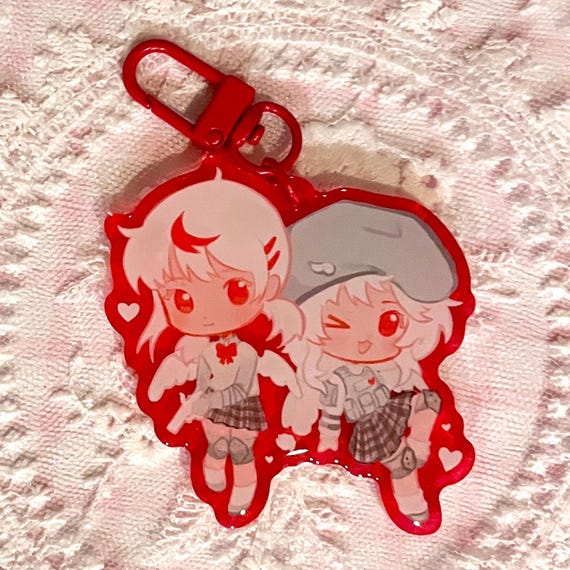 Koharu & Kanna | Love Bullet Acrylic Keychain - Etsy