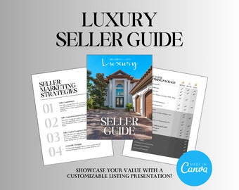 Realtor Luxury Seller Guide Template, Marketing Tool for Real Estate Agents
